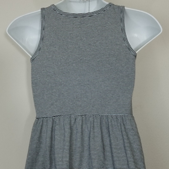 Circo Girls Sundress Black White Stripe Stretch Jersey Tank Midi Size Large 10/1 - Picture 5 of 8